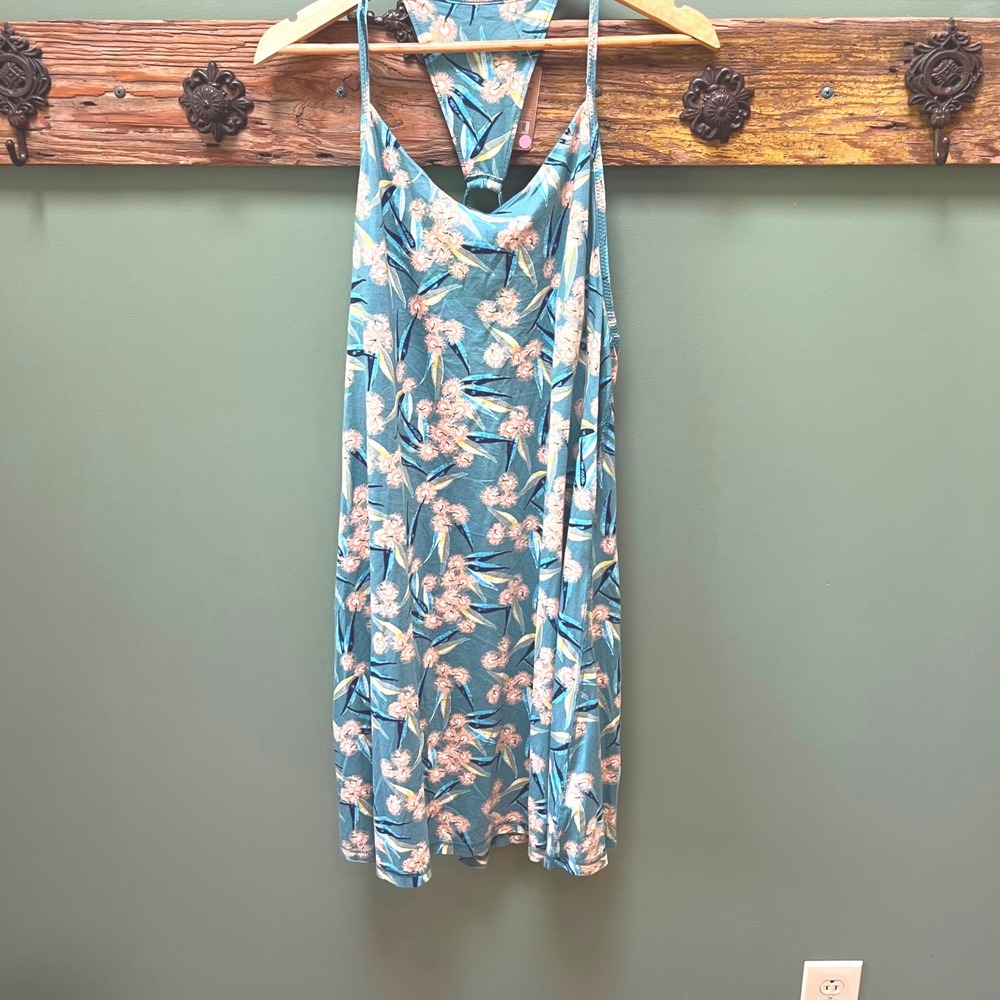 Patagonia Edisto Dress XL Tasmanian Teal Las Flores Floral Organic Cotton 59025